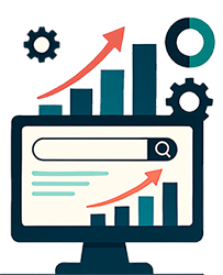 SEO analytics mockup